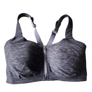 Victoria's Secret Knockout Front-Close Sports Bra Purple Gray Heather 36DDD (F)